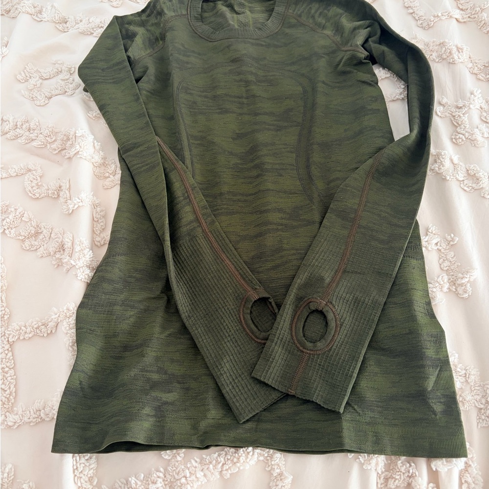 Lululemon military Green Long Sleeve swiftly